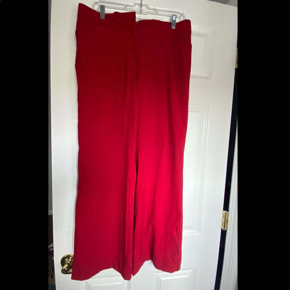 Worthington Stretch High Waist Red Dress Pants
